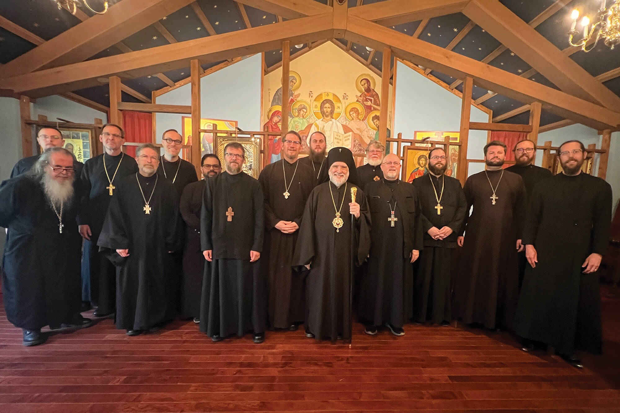 St. Tikhon's Seminary News & Events Mental Health First Aid Retreat participants standing together.