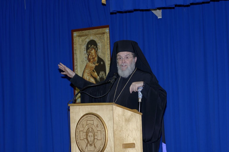 His Eminence, Archbishop JOB Spends the Evening with the Students from the Midwest