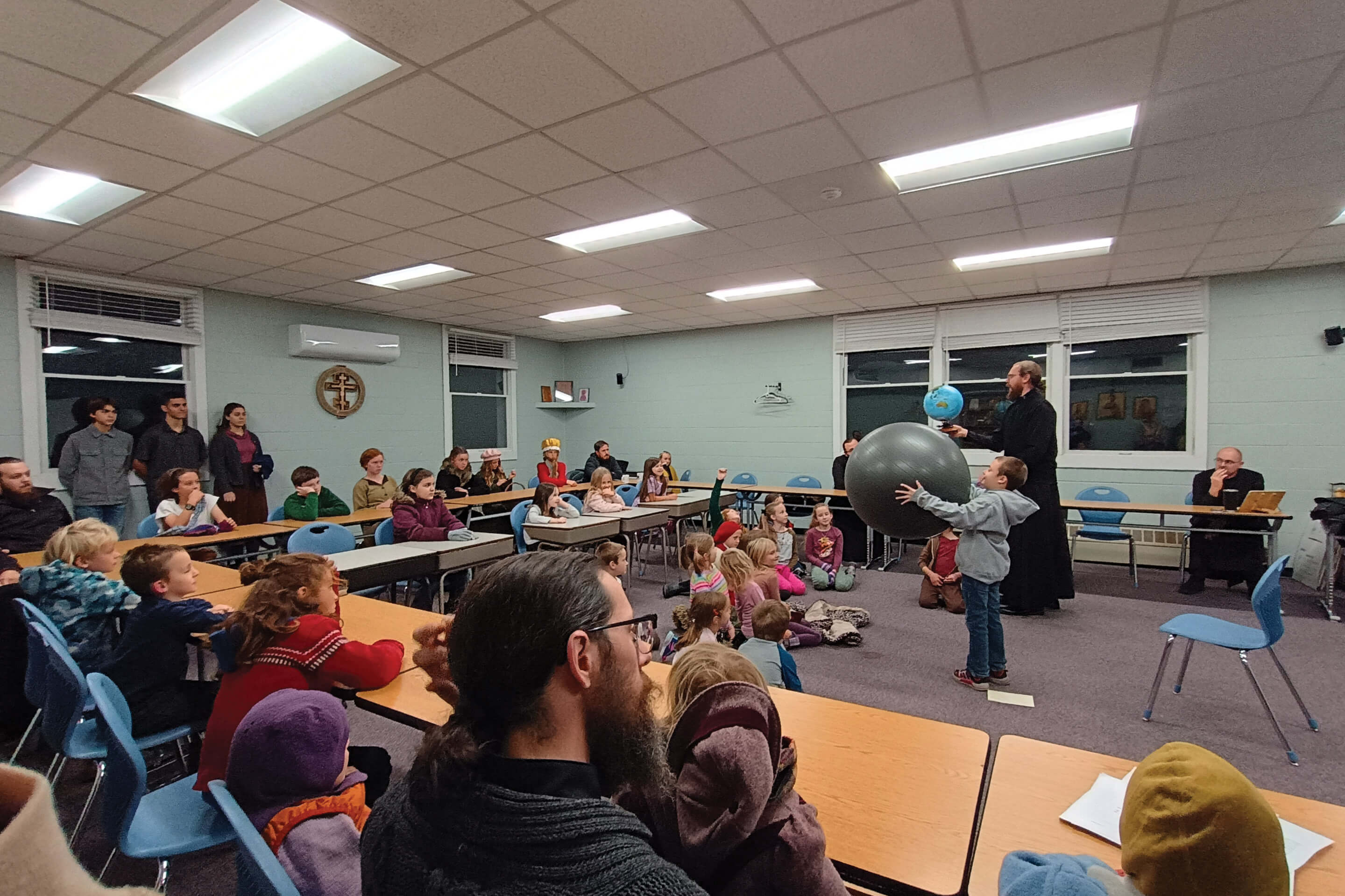 St. Tikhon's Seminary Children's Involvement children at church school.