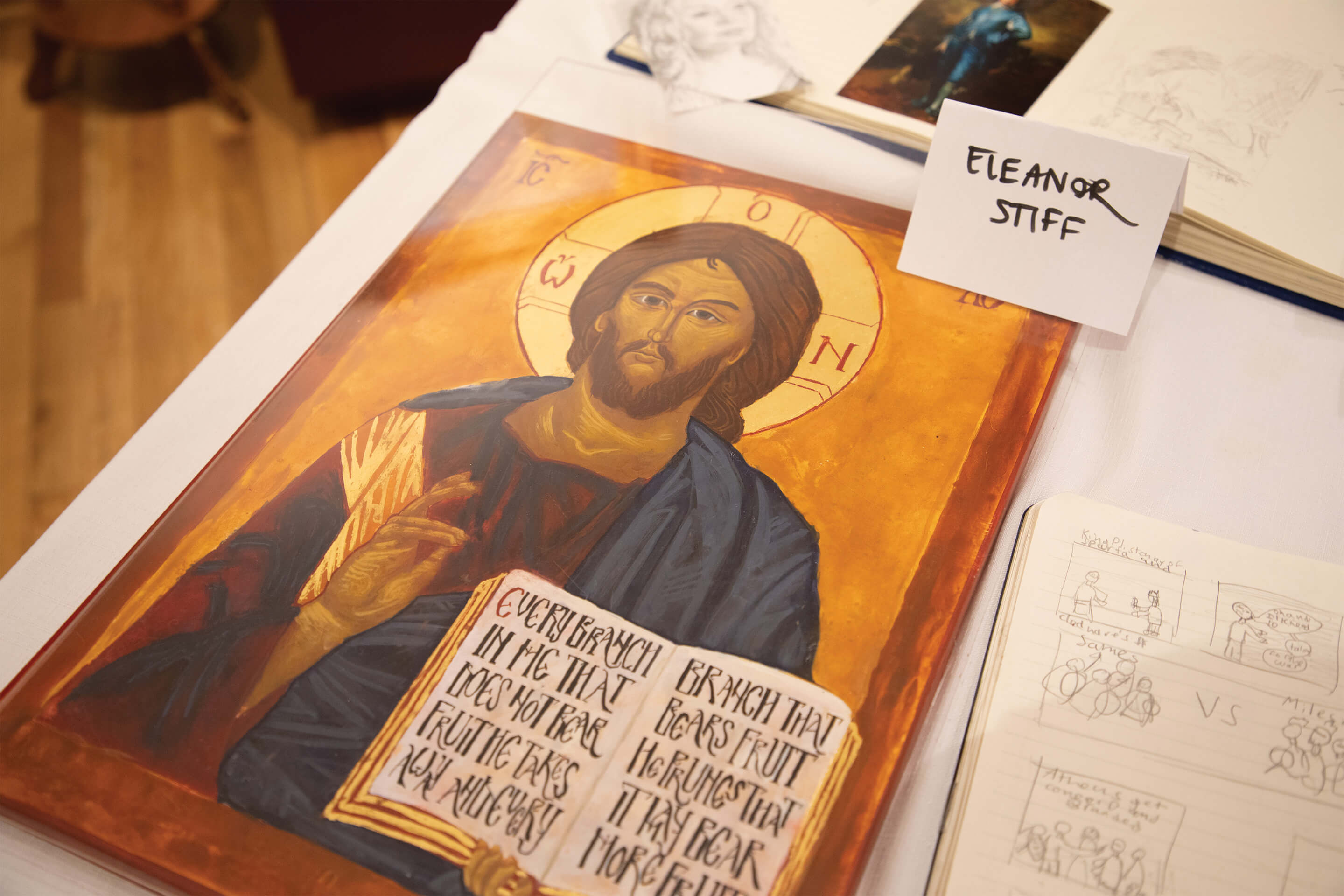 St. Tikhon's Seminary Children's Involvement an icon painted by a seminary teenager.