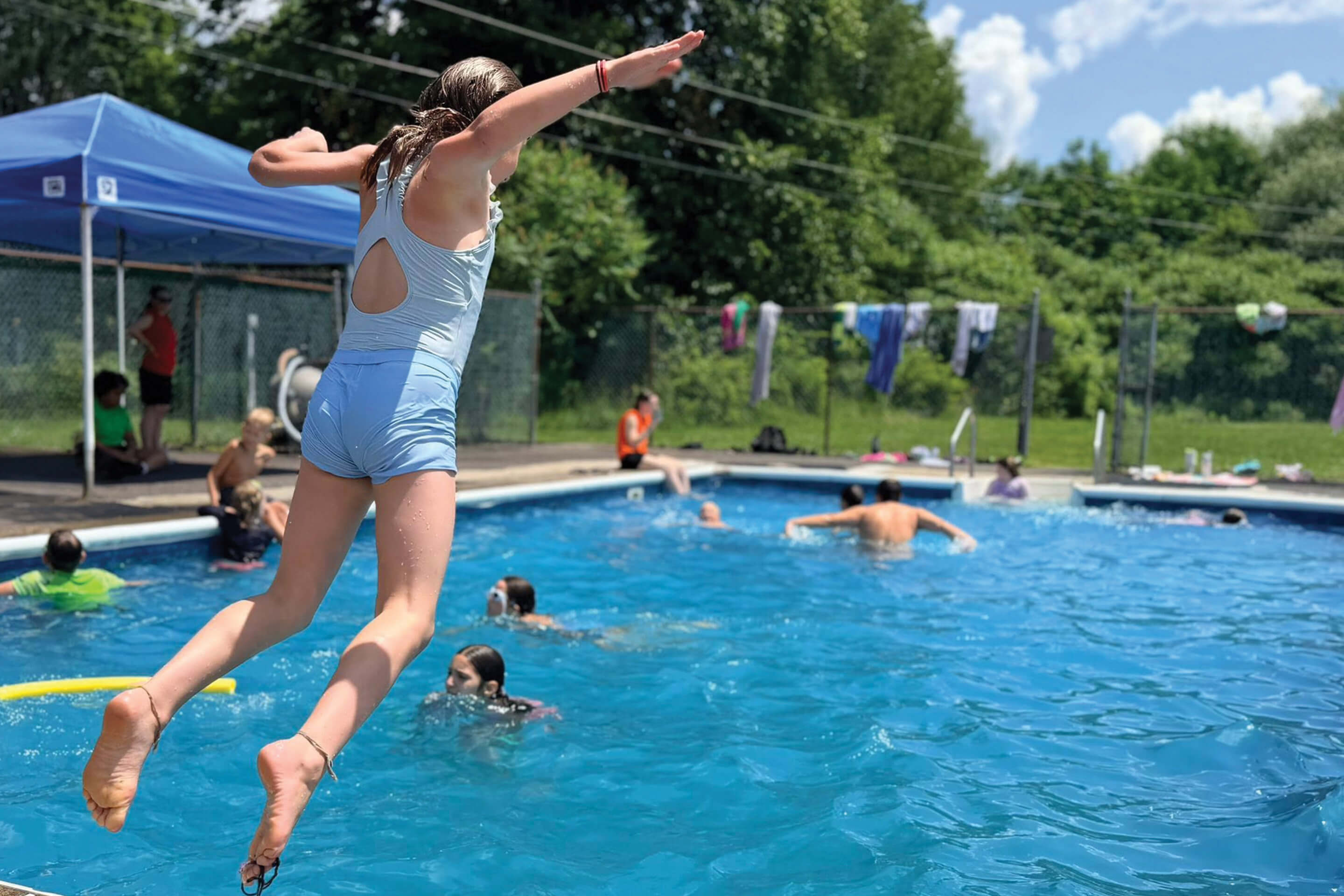 St. Tikhon's Seminary Children's Involvement children playing in the seminary's outdoor pool. 