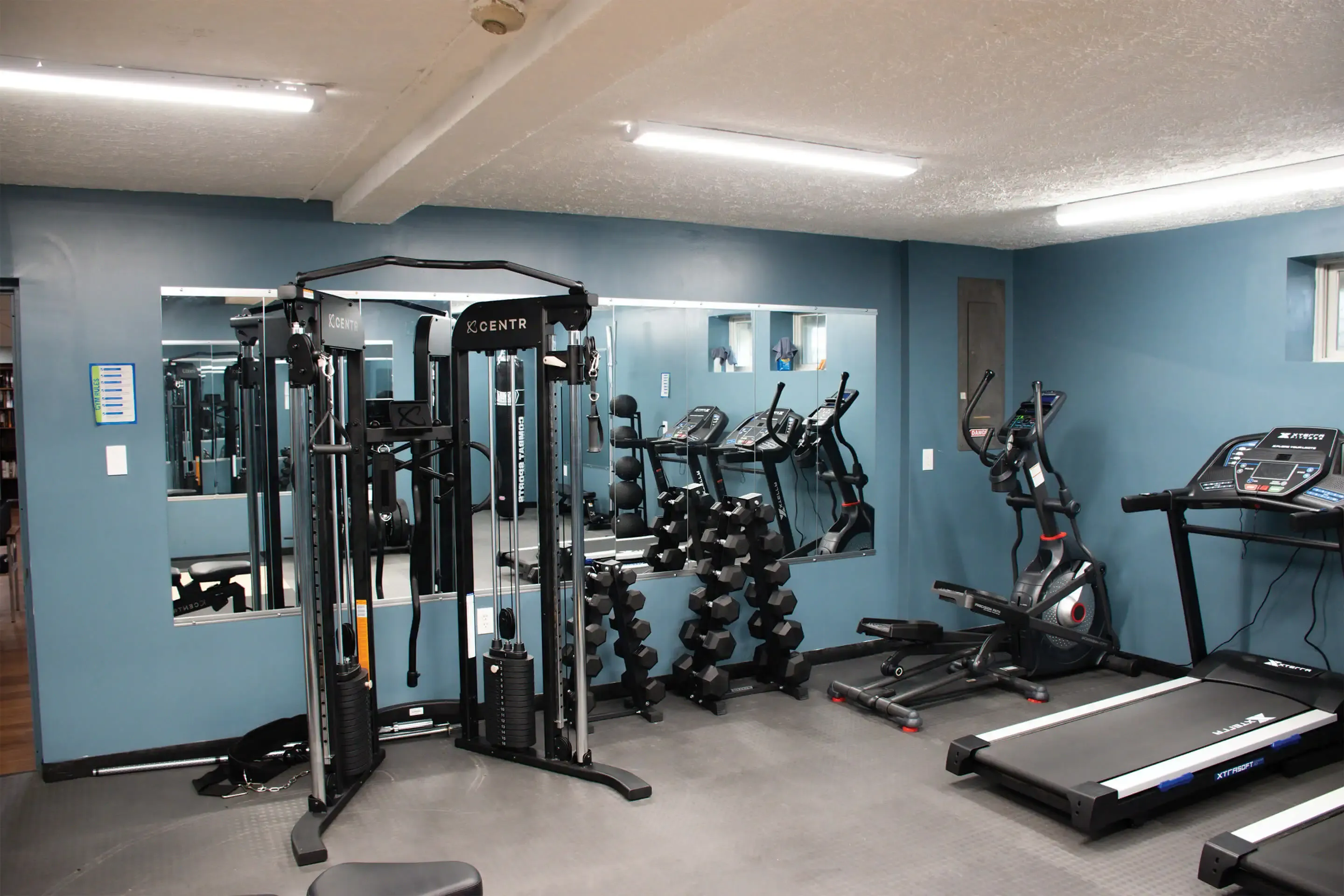 St. Tikhon's Seminary Community Excersize Facilities free weights and treadmills.