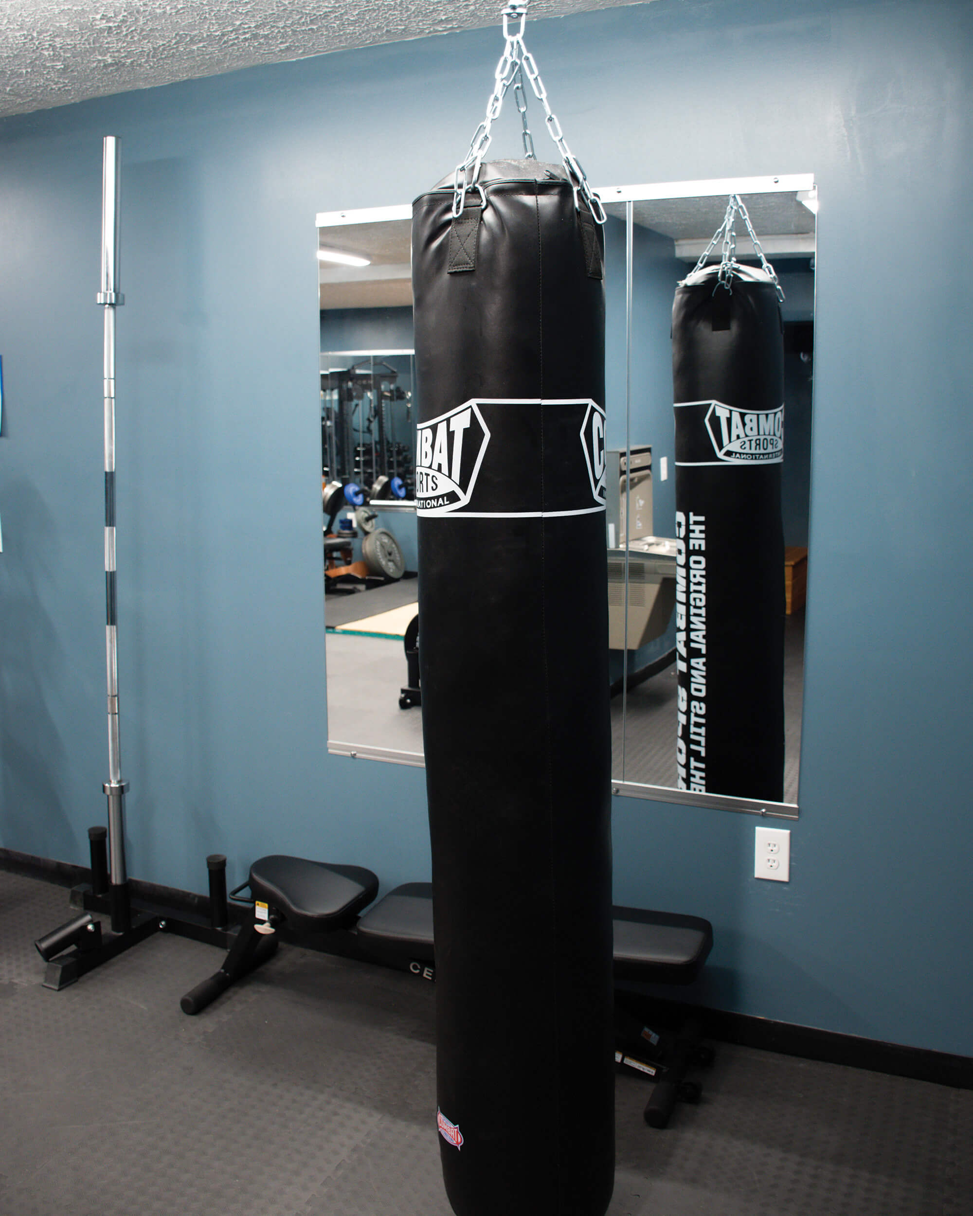 St. Tikhon's Seminary Community Excersize Facilities heavy punching bag.