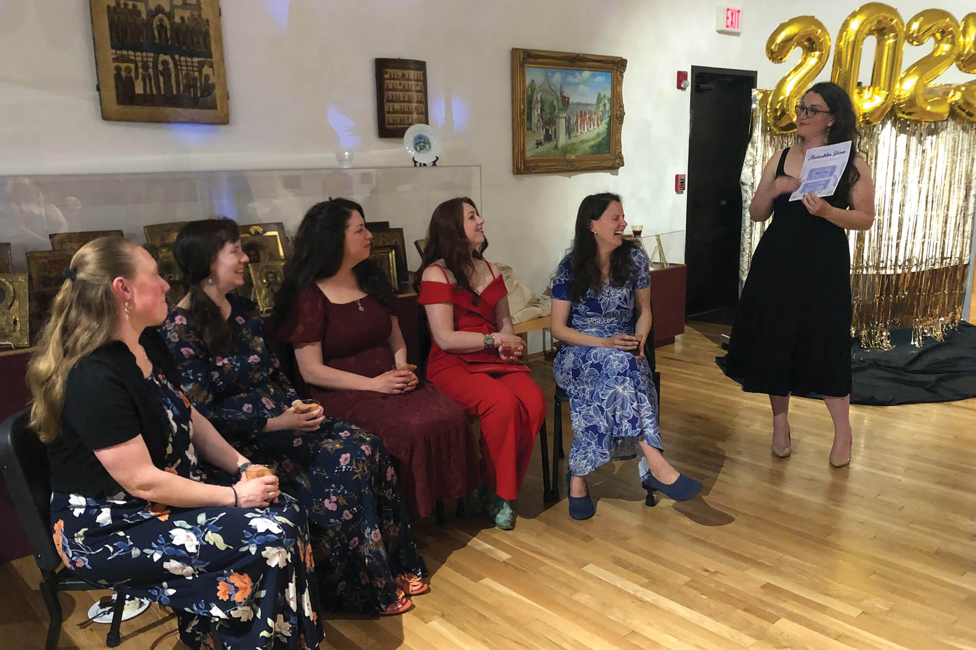 St. Tikhon's Seminary Community seminary wives at formal farewell party.