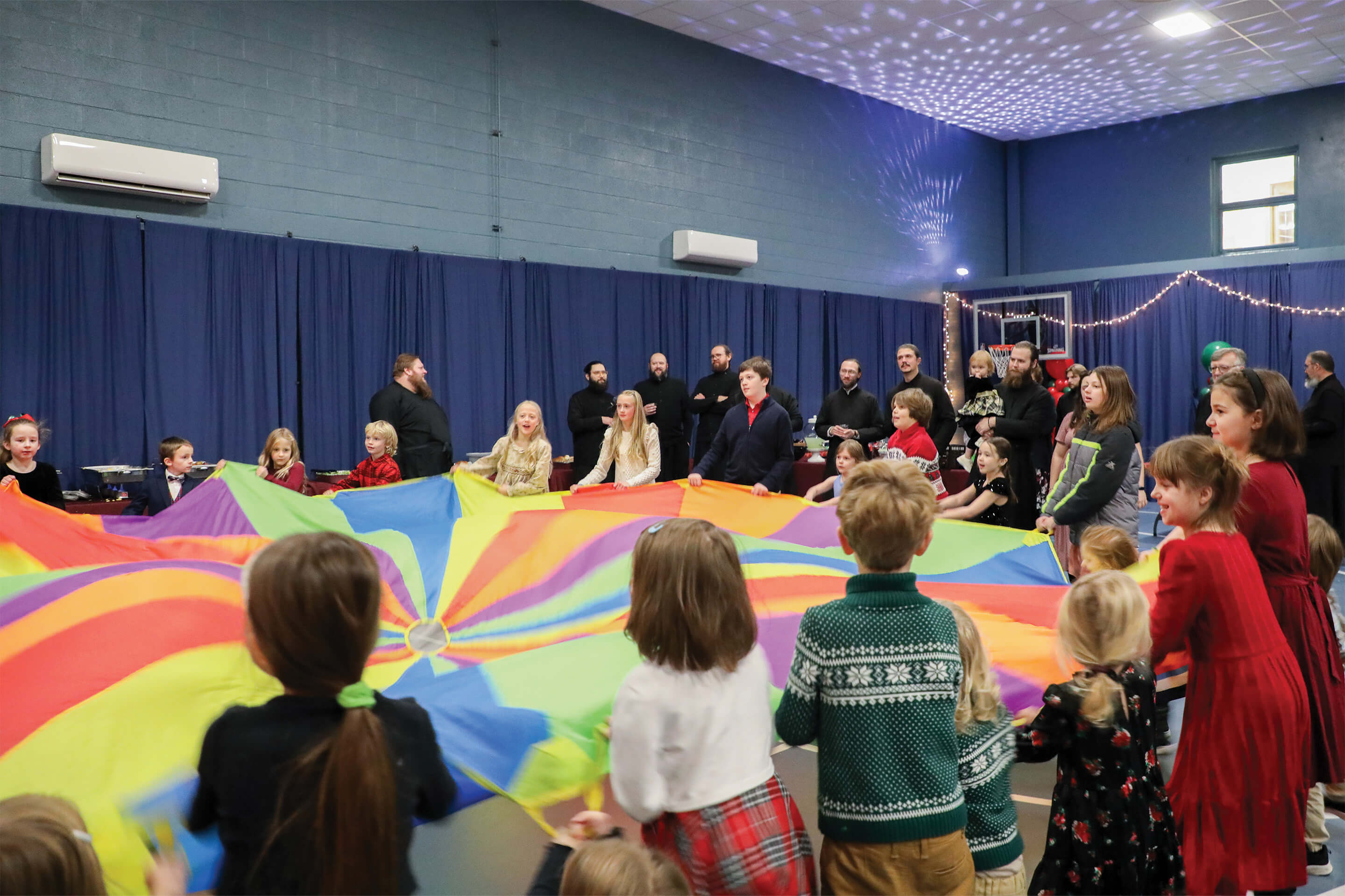 St. Tikhon's Seminary Community seminary children playing in the gym.