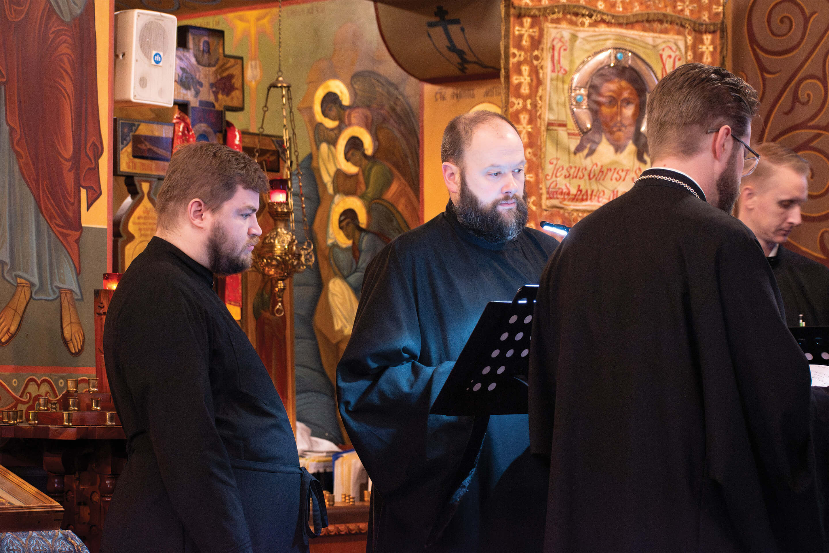 St. Tikhon's Seminary Community Mission Choir seminarians singing