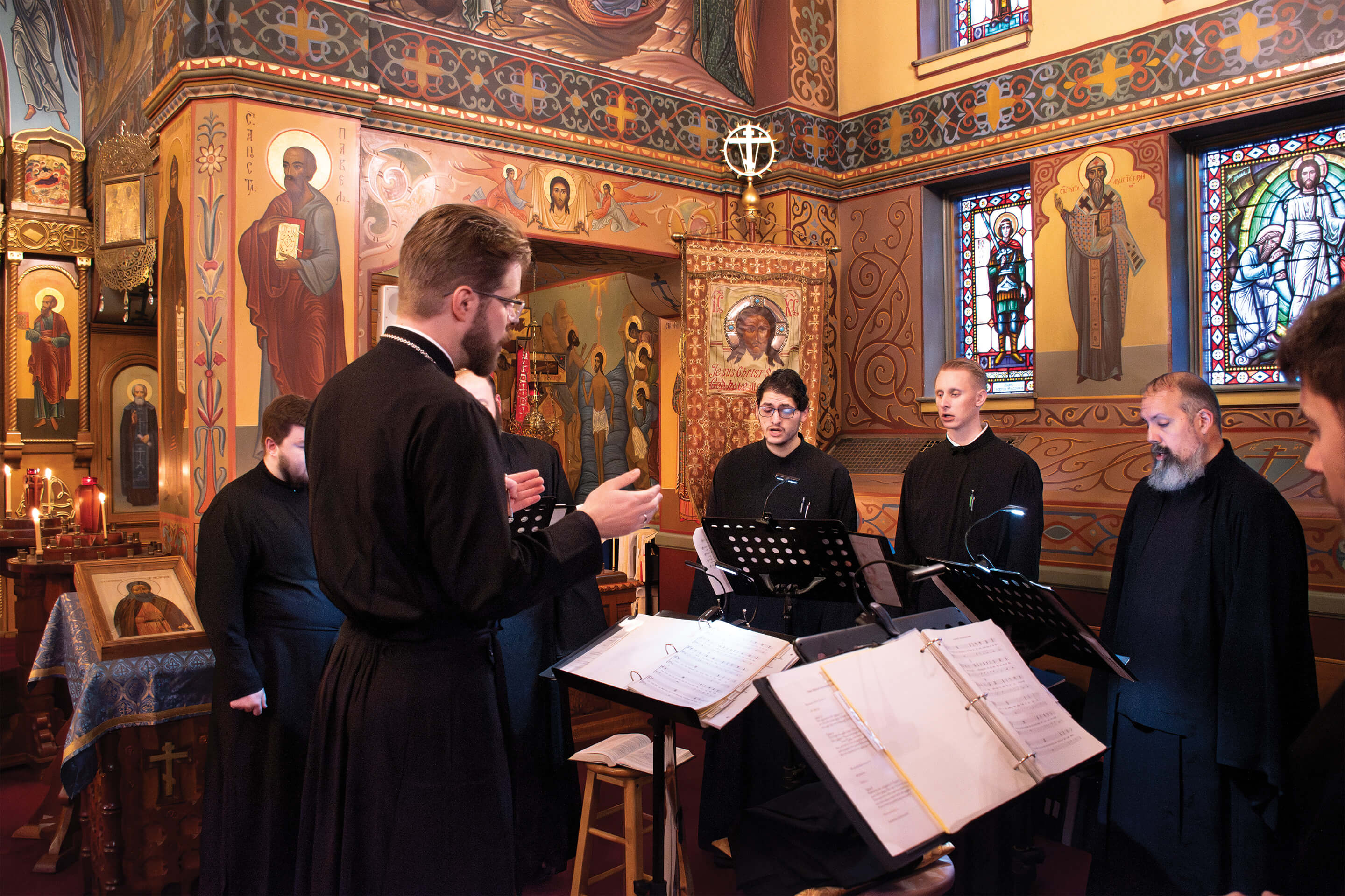 St. Tikhon's Seminary Community Mission Choir seminarians singing