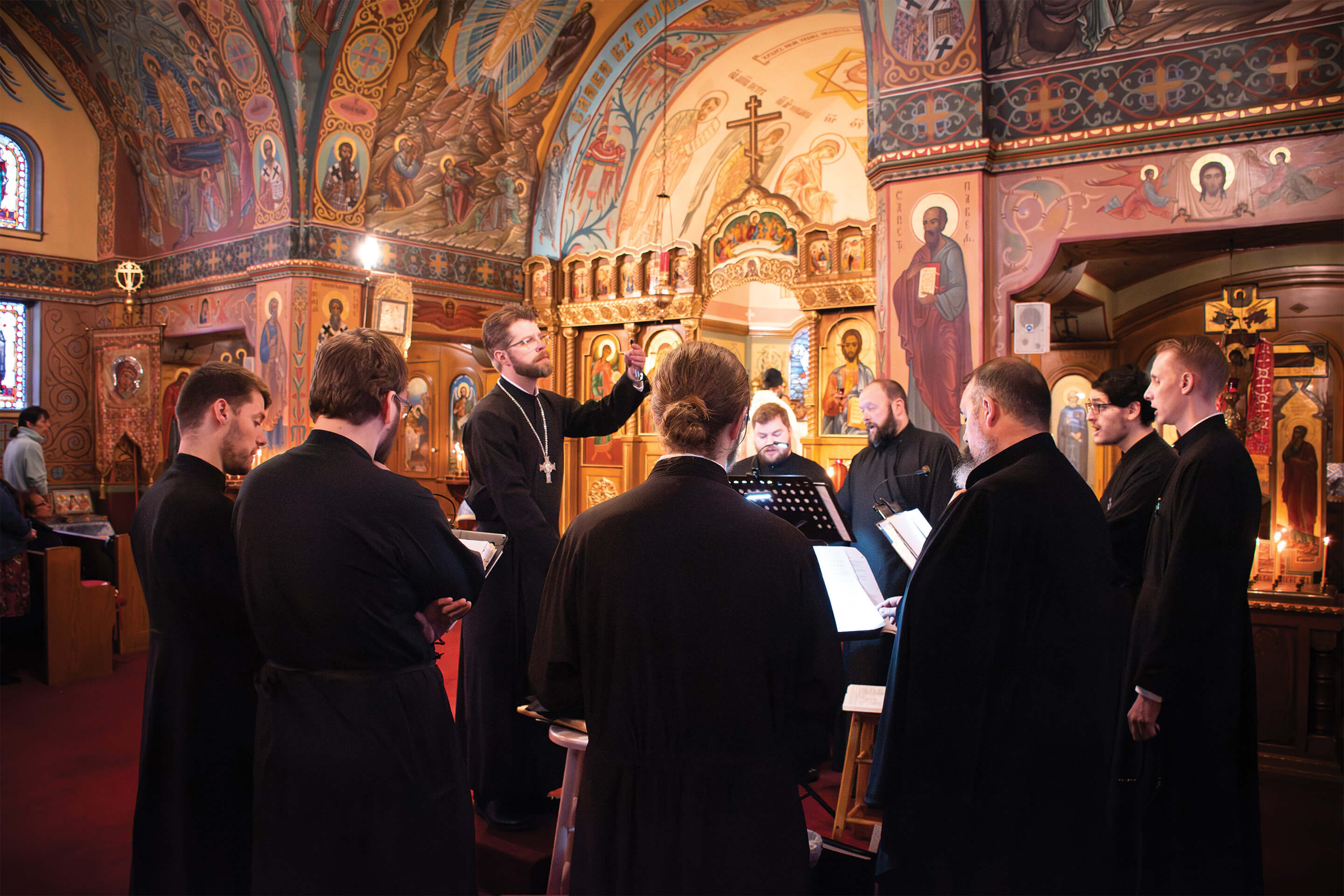 St. Tikhon's Seminary Community Mission Choir seminarians singing