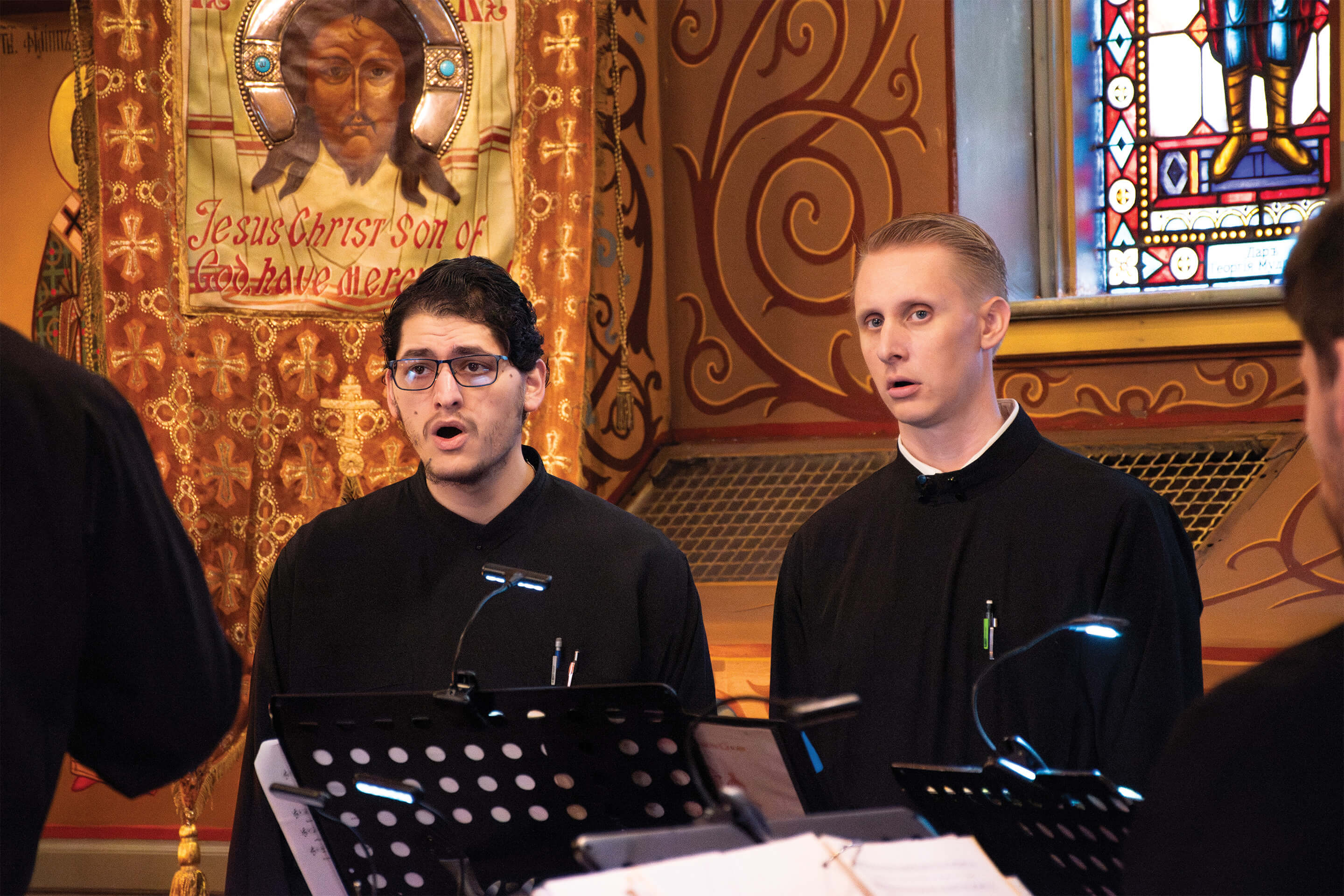St. Tikhon's Seminary Community Mission Choir seminarians singing