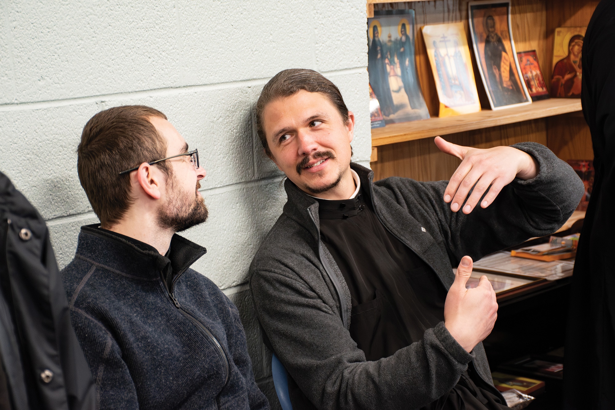 St. Tikhon's Seminary Schedule a Visit seminarians in conversation.
