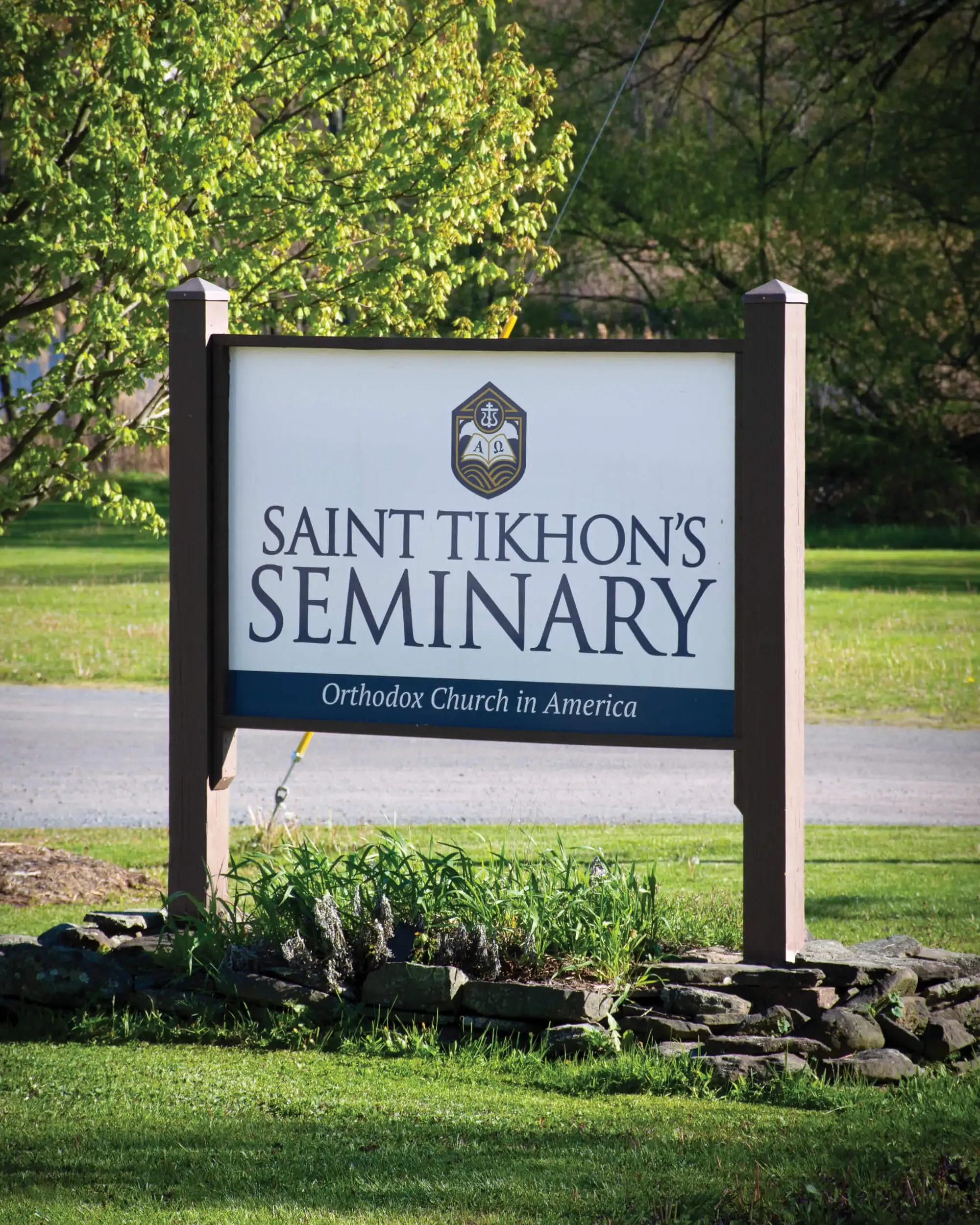 St. Tikhon's Seminary schedule a visit seminary entrance sign.
