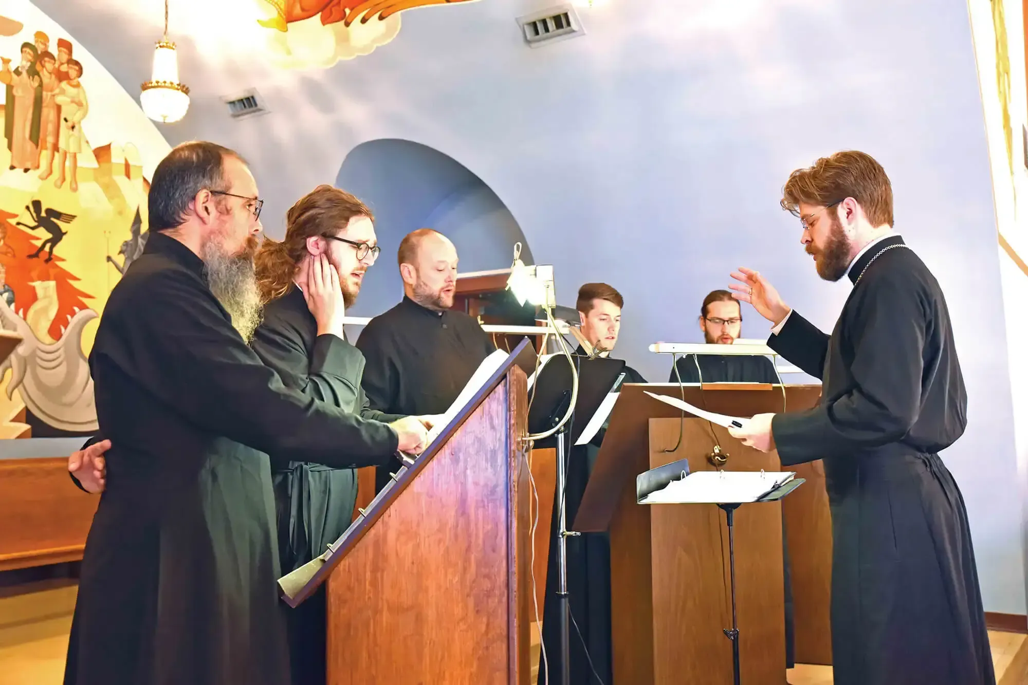 St. Tikhon's Seminary Stories Christopher Mescher singing with the Mission Choir.