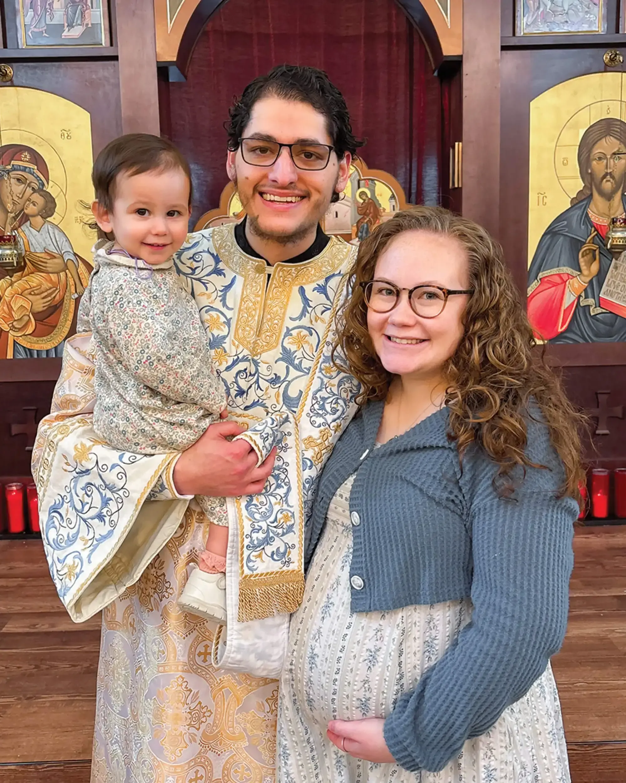 St. Tikhon's Seminary Stories Dn. Andrew Ritchey, wife, and toddler.