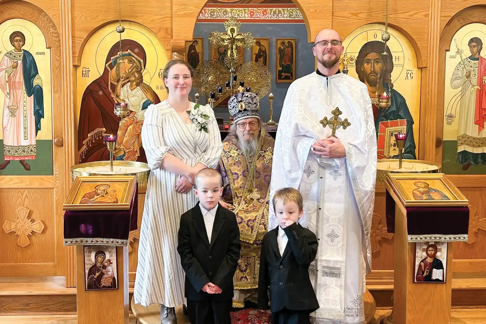 St. Tikhon's Seminary Stories Fr. Evan Ashmore with wife and children.