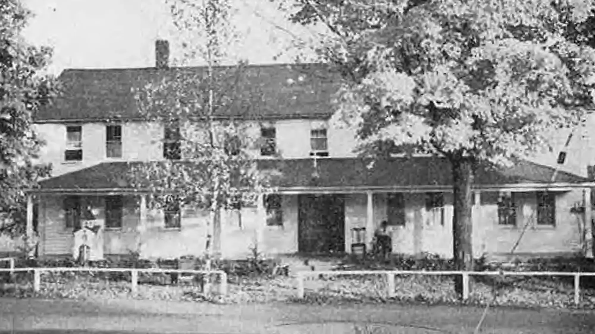 A photo of St. Tikhon's Seminary from the outside in the 1940s.