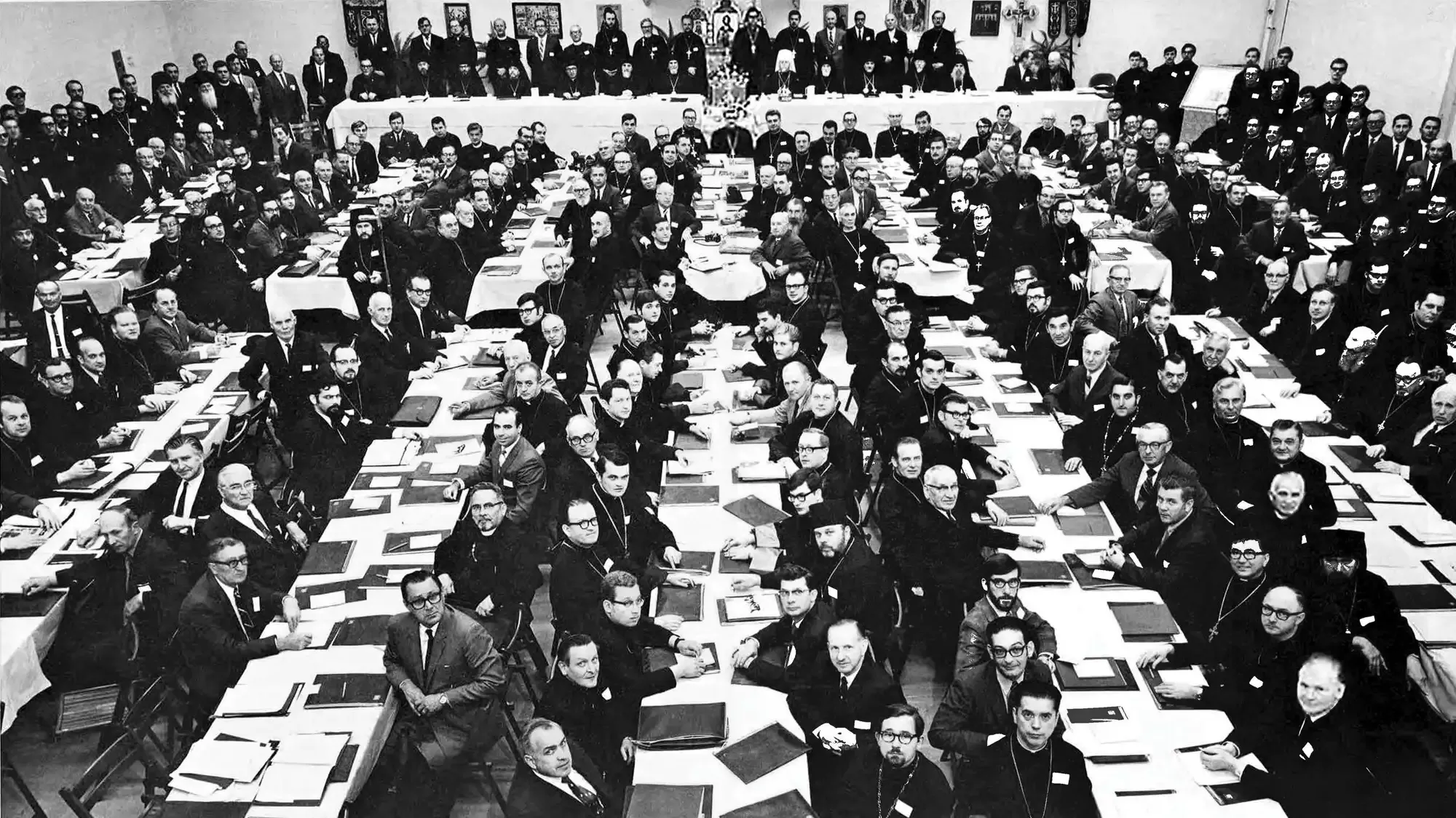 Members of the first OCA All-American Council posing for a group photo.